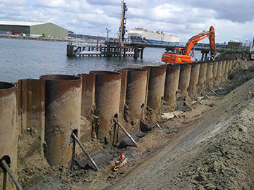 21.000 tonnellate di palancola tubolare spedite al porto di Manzanillo, in Messico.